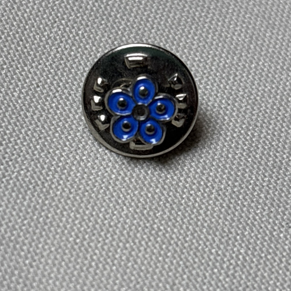 Masonic FORGET ME NOT Metal & Enamel Badge Lapel Pin Tie Tac Freemason Vintage